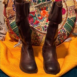 Birkenstock Sarnia High Leather Riding Boots Espresso Size 41